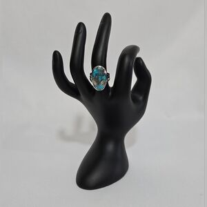 Natural Persian Turquoise 925 Sterling Silver Ring #1005